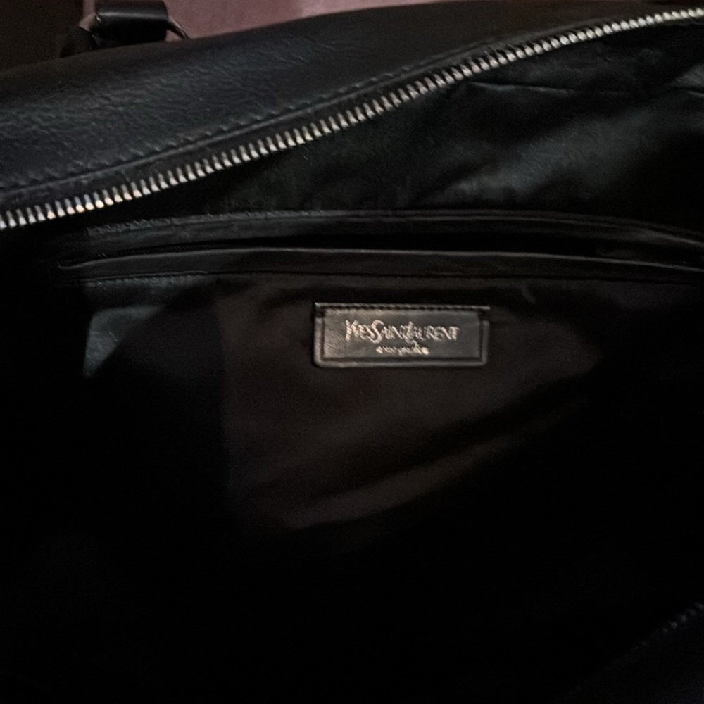 ❤️ Yves Saint Laurent Classy Discontinued Large Leather Black Bag - Picture 7 of 14